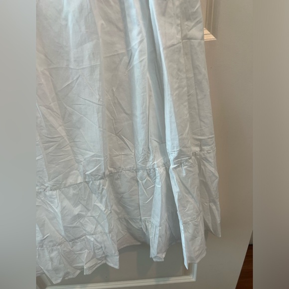 Vince Camuto Ruffle Detail Cotton Wrap Midi Skirt in Ultra White NWT - Picture 9 of 14